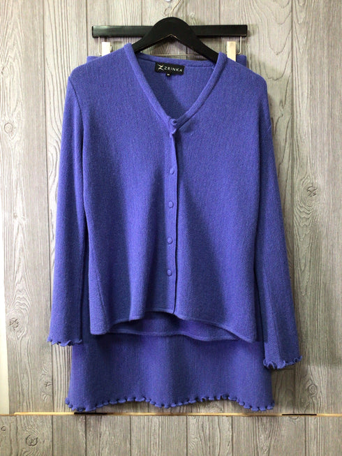 Zrinka Baby Alpaca Knit Skirt Suit Size Medium